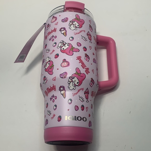 Hello Kitty BFF My Melody Travel Tumbler Mug 32 Oz Igloo Limited Edition New - Picture 5 of 10